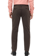 Men's Slim Fit Cotton Chino Pants, Charcoal Brown