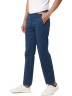 Men's Navy Blue Slim Fit Casual Chino Trouser