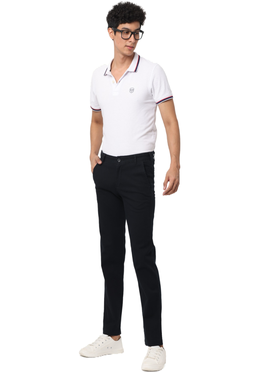 Men's Black Slim Fit Casual Chino Trouser