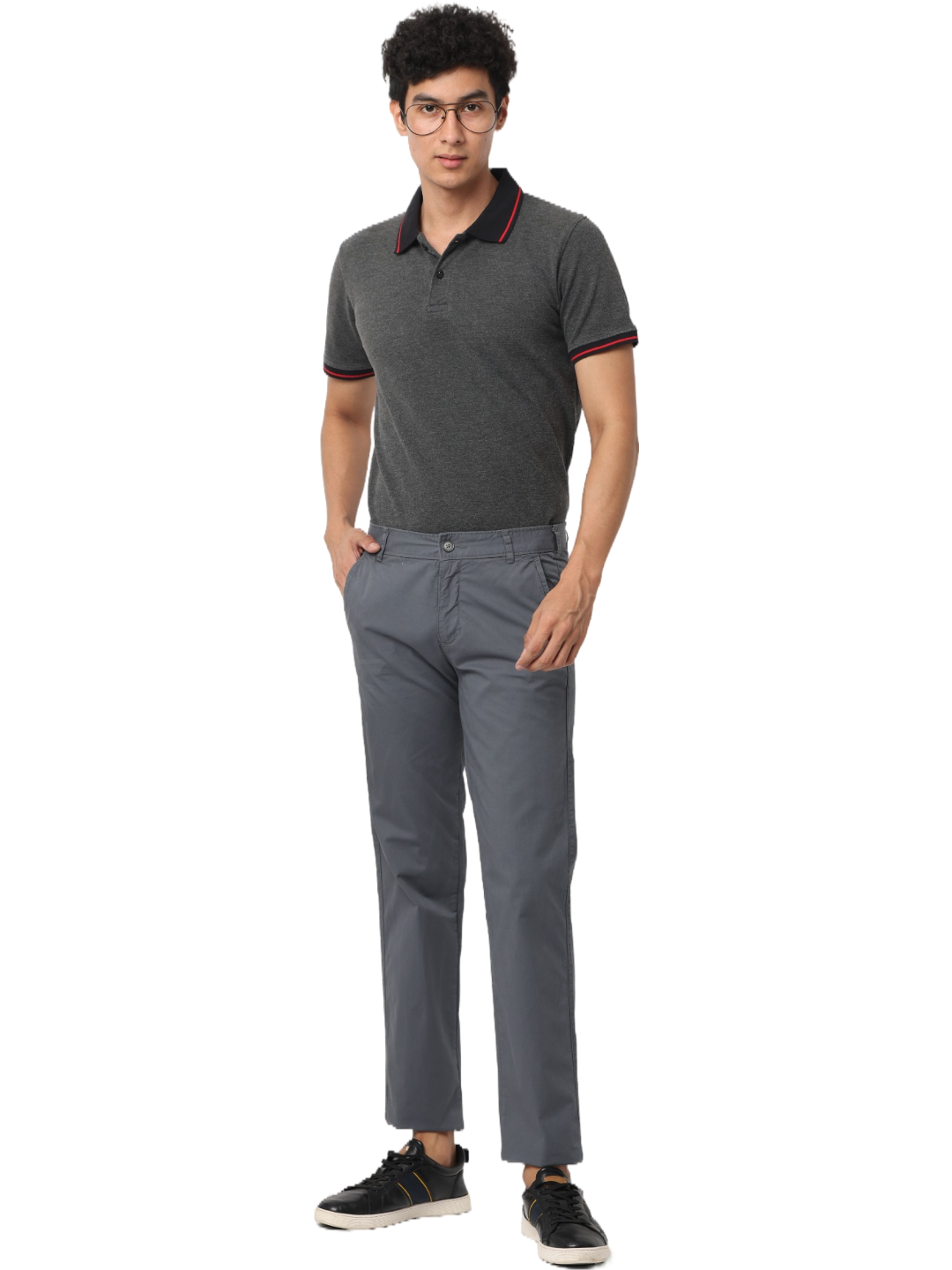 Men's Grey Slim Fit Casual Chino Trouser