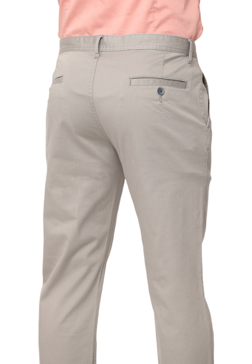 Men's Grey Slim Fit Casual Chino Trouser