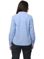 Women's Sky Blue Slim Fit Cotton Formal Shirt