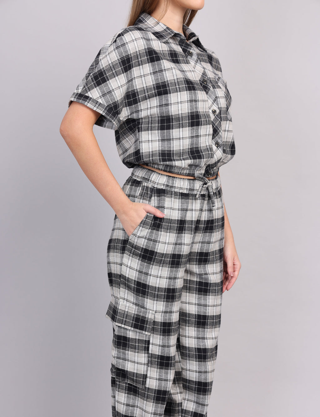 Women’s Grey Flannel Cord Set
