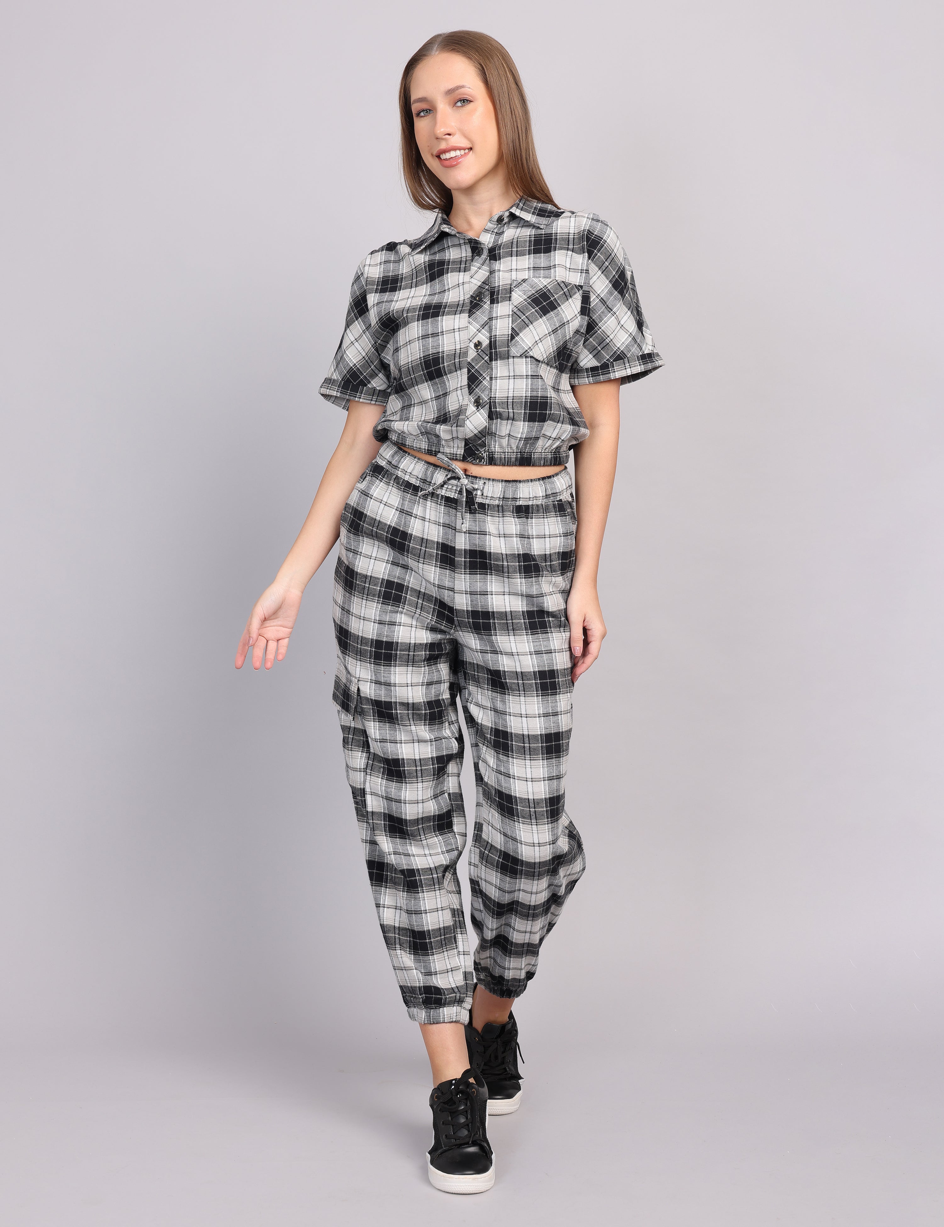 Women’s Grey Flannel Cord Set