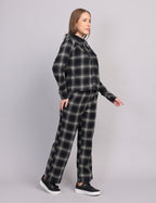 Women’s Black Flannel Cord Set