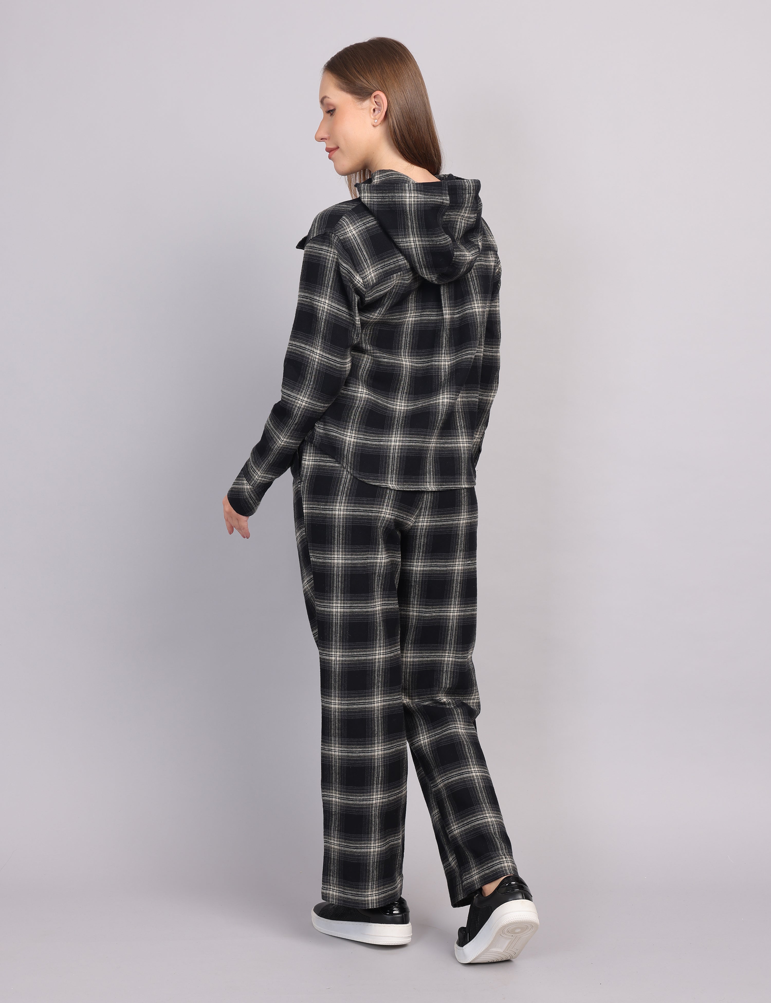 Women’s Black Flannel Cord Set
