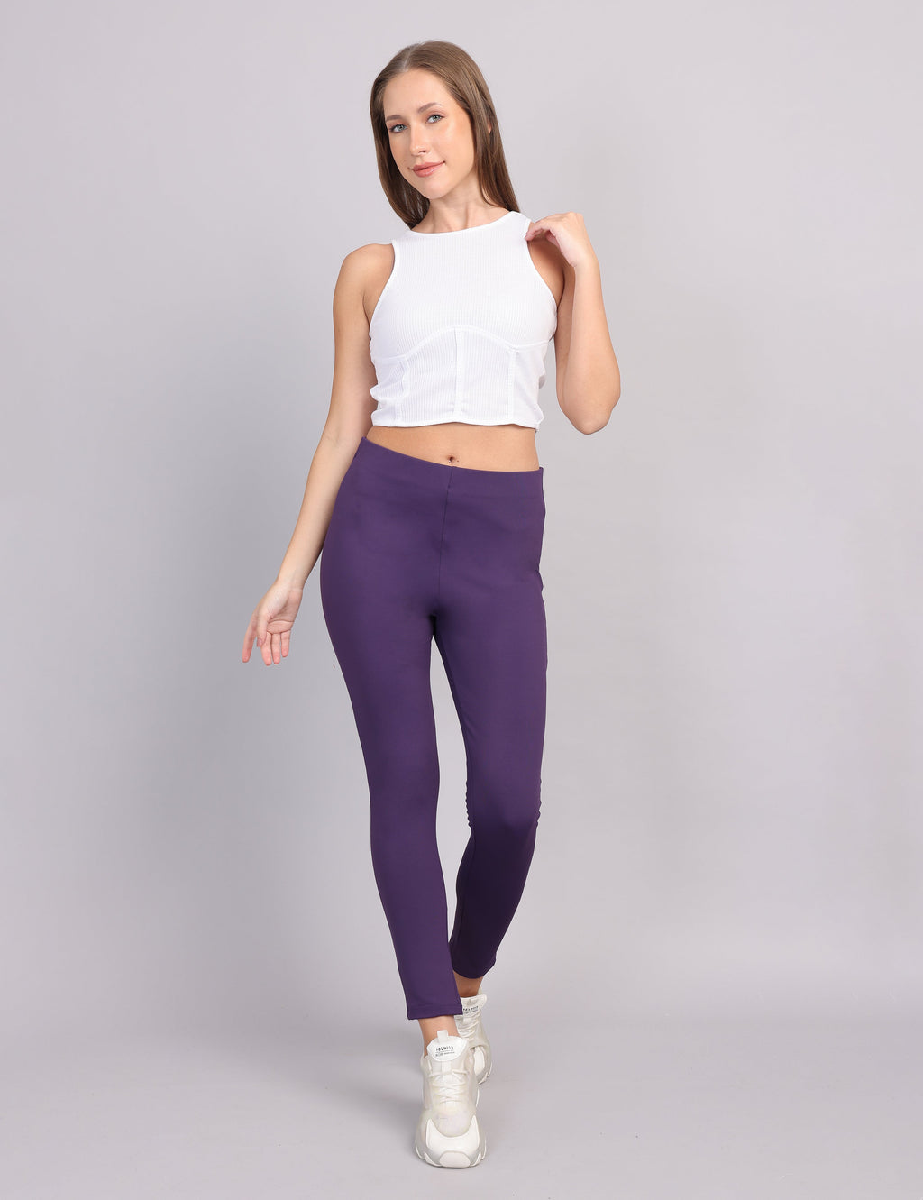 Women’s Slim Fit Tregging – Dark Purple