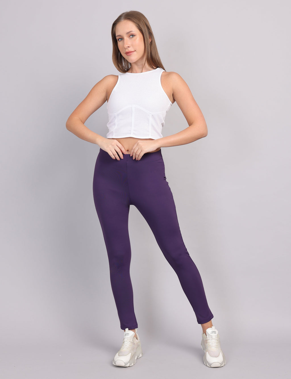 Women’s Slim Fit Tregging – Dark Purple