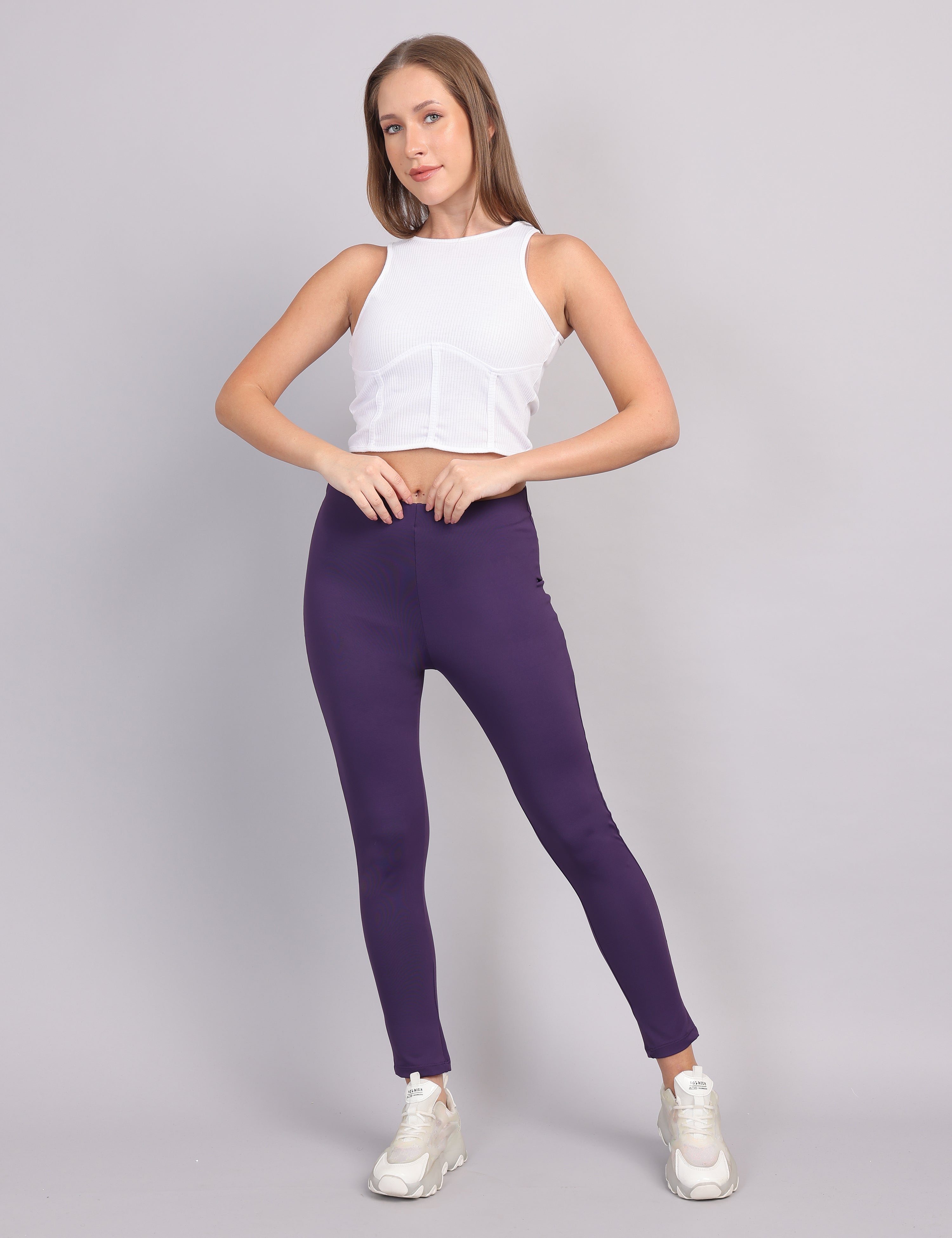 Women’s Slim Fit Tregging – Dark Purple