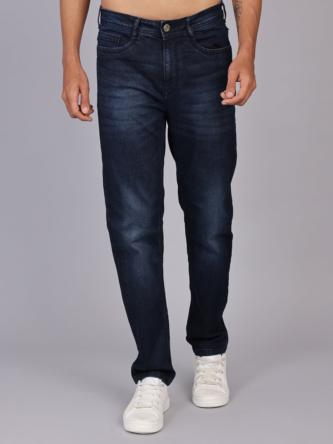 Men’s Dark Wash Blue Slim Fit Denim Trouser