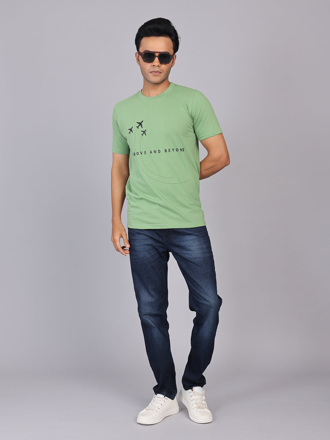 Men’s Green Round Neck T-Shirt