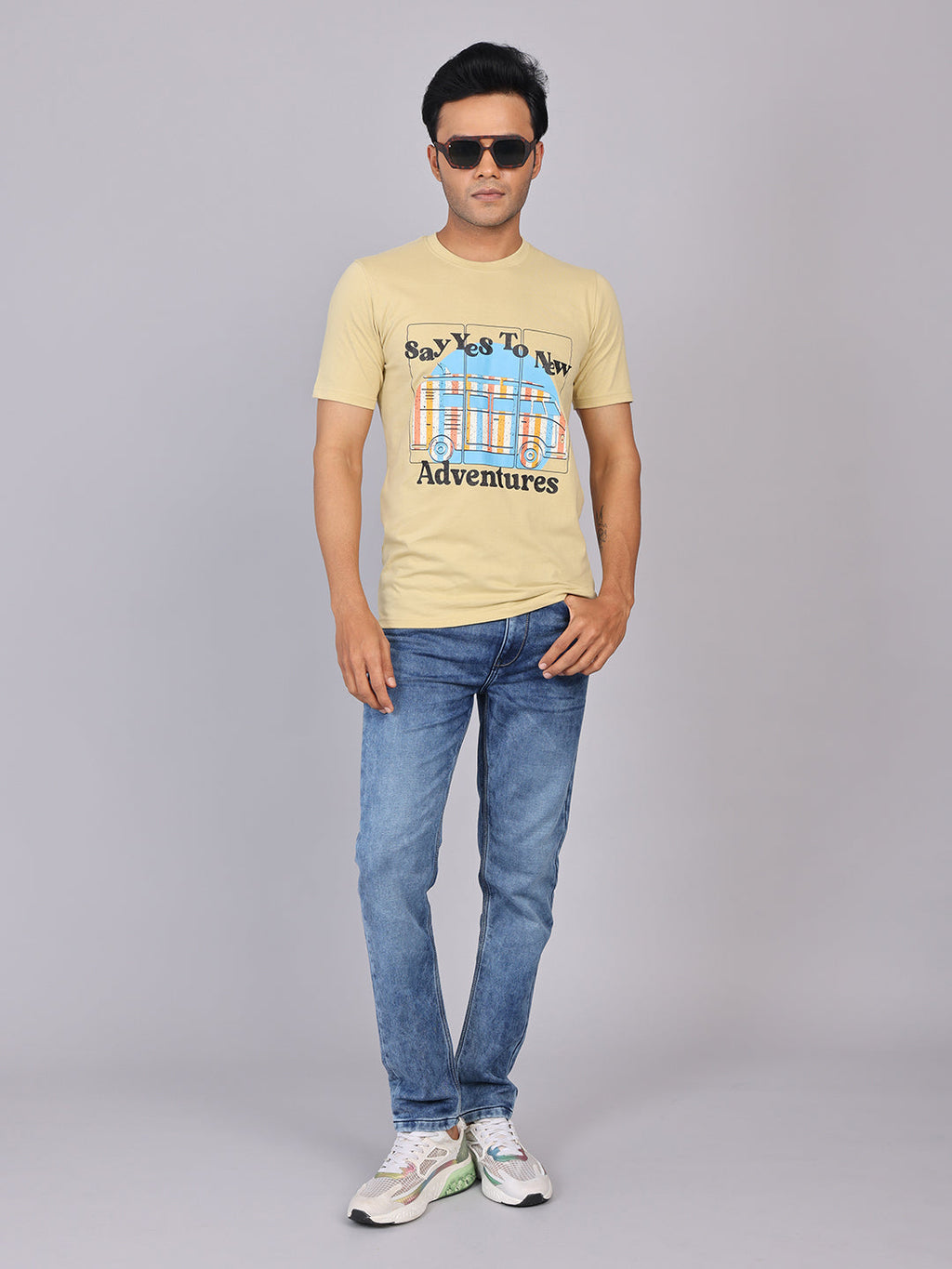 Men’s Skin Round Neck Cotton T-Shirt