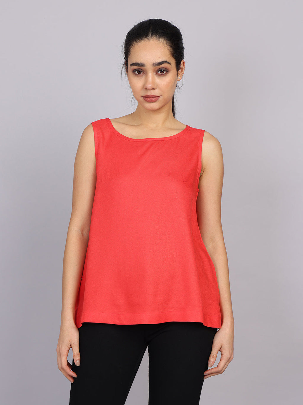 Women’s Pink Sleeveless Woven Top