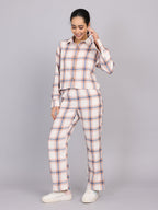 Women’s Off-White Checked Woven Shirt