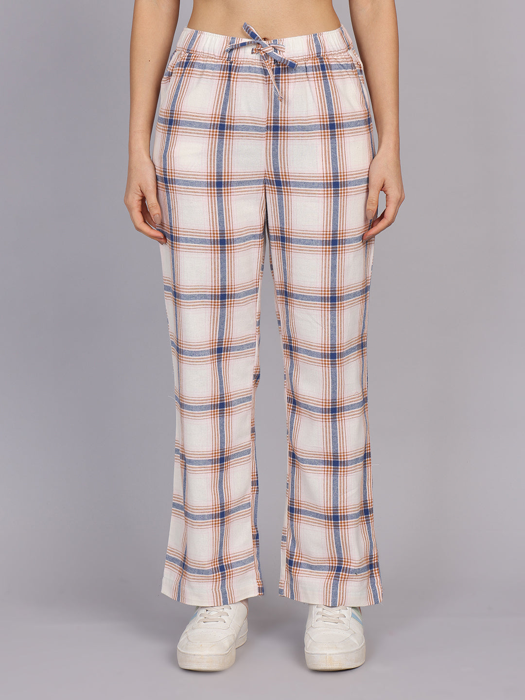 Women’s Off-White Checked Woven Shirt