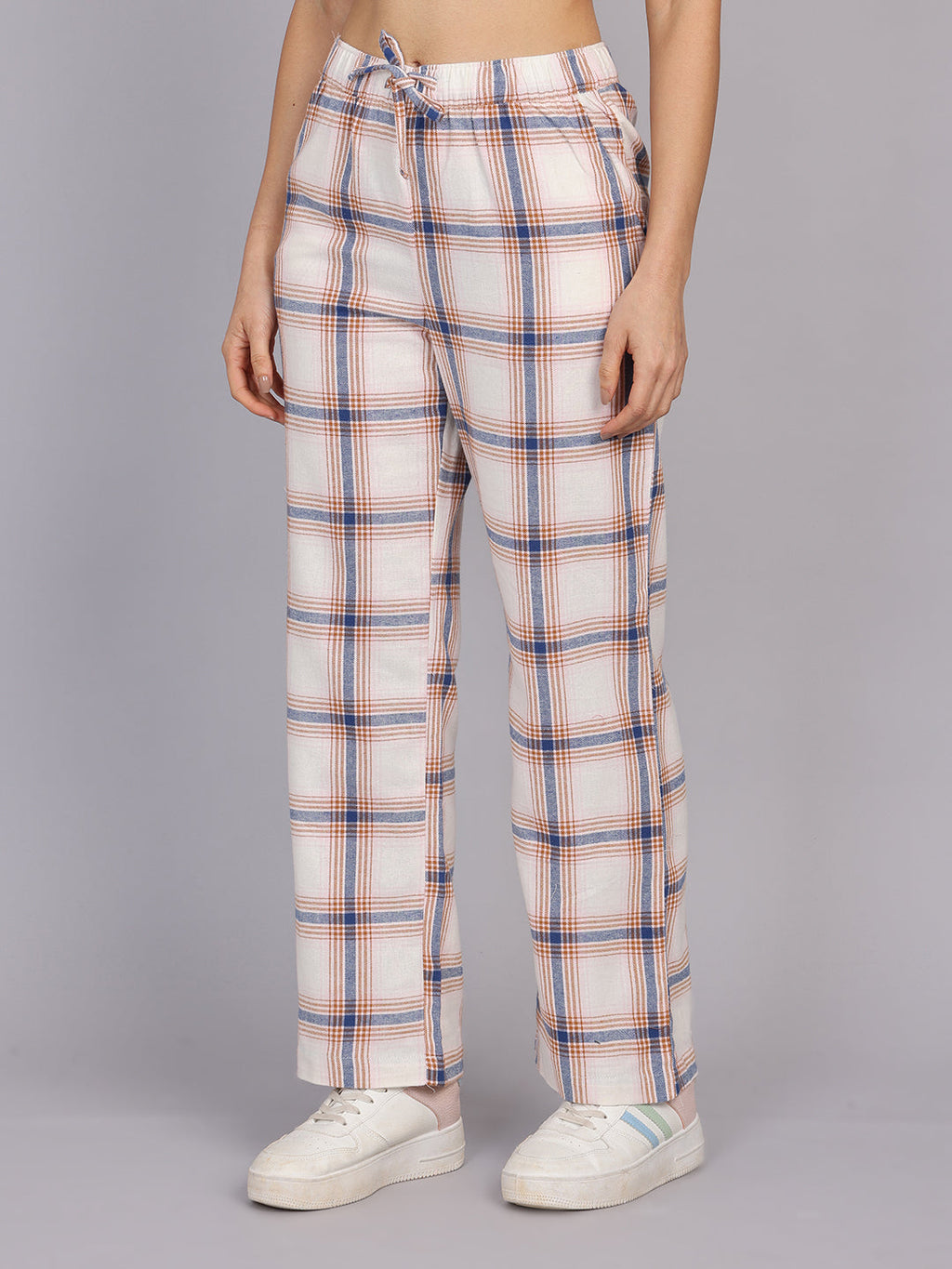 Women’s Off-White Checked Woven Shirt