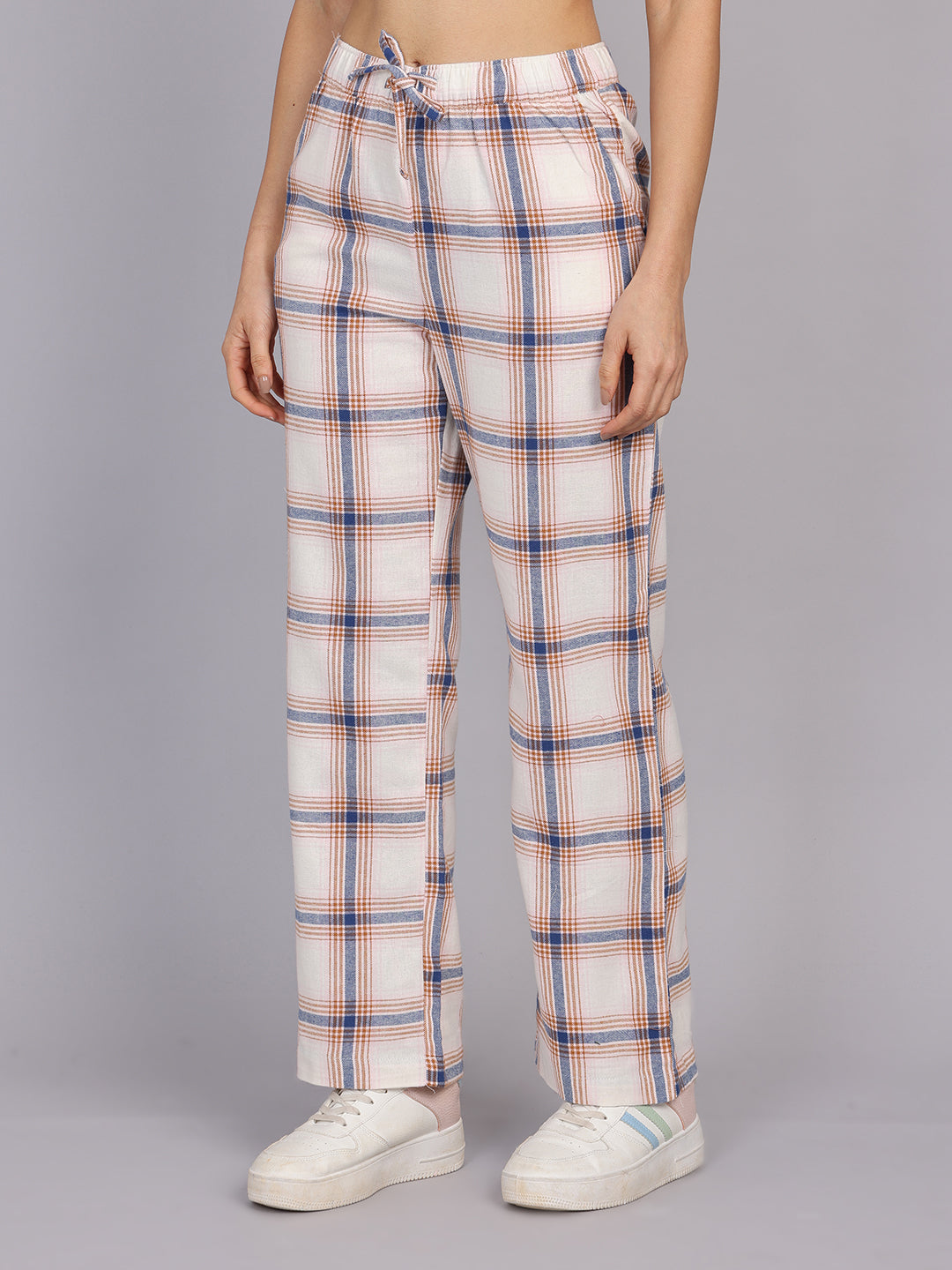 Women’s Off-White Checked Woven Shirt