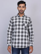 Grey Checks Full Sleeve Shirt – Regular Fit