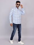 Blue & White Checks Full Sleeve Shirt – Regular Fit