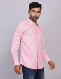 Pink Stripe Full Sleeve Shirt – Regular Fit