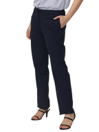 Women's Pleated Solid Formal Trouser, Navy Blue
