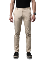 Men's Slim Fit Casual Chino Pants, Work Pants, Business Casuals, Beige