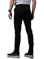 Men's Slim Fit Chino Casual Trouser, Black, Business Casuals