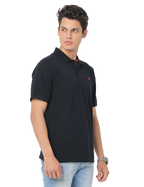Men's Short Sleeve Polo T-Shirt, Black