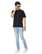 Men's Short Sleeve Polo T-Shirt, Black
