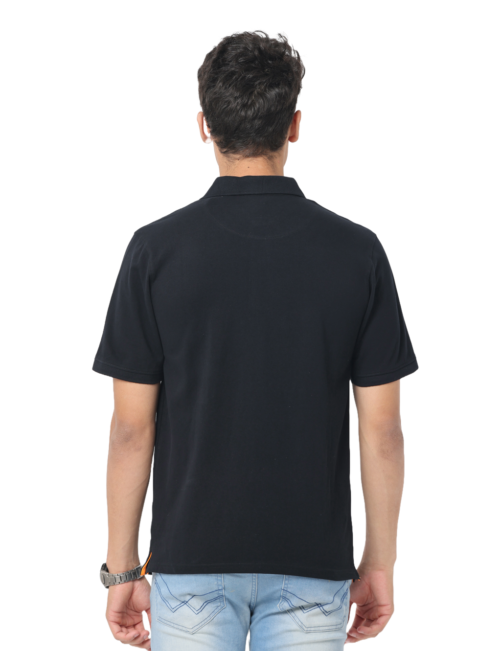 Men's Short Sleeve Polo T-Shirt, Black