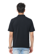 Men's Short Sleeve Polo T-Shirt, Black
