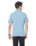 Men's Light Blue Short Sleeve Polo T-Shirt